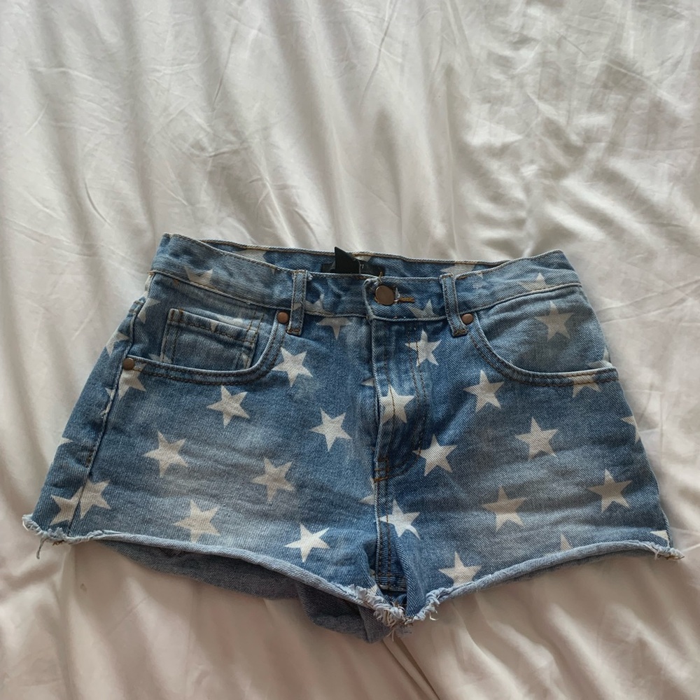 Forever 21 Jean Shorts with Star Print